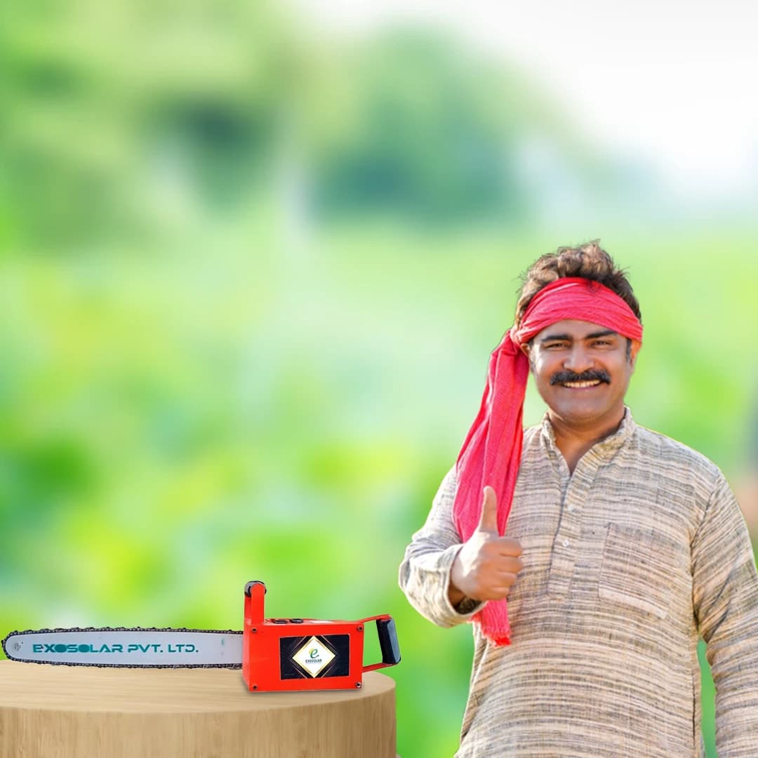 Exosoloar Battery Operated Chain Saw, Lithium-ion Battery, Used In Pruning And Trimming To Firewood Cutting - Image 5