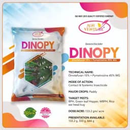 एग्रीवेंचर डिनोपी डिनोटेफ्यूरॉन 15% + पाइमेट्रोज़ीन 45% डब्ल्यूजी संपर्क और प्रणालीगत कीटनाशक, धान में बीपीएच नियंत्रण के लिए अत्यधिक प्रभावी समाधान 4