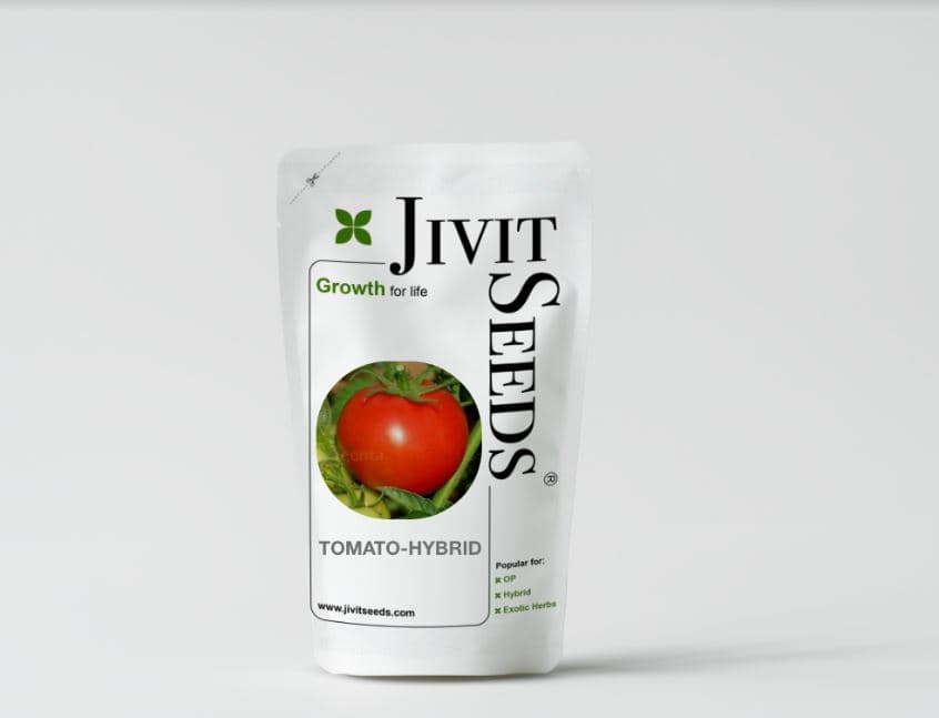 Jivit Red Fire F1 Hybrid Tomato Seeds, Determinate and Vigorous Growing Crop - Image 1