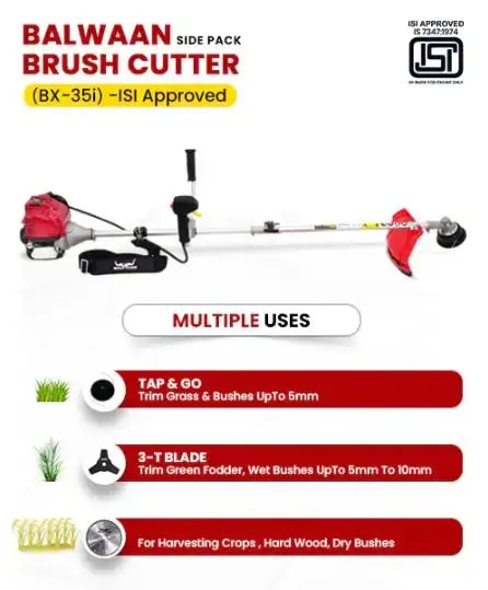 Balwaan BX-35i Brush Cutter Machine - 35cc, 4 Stroke