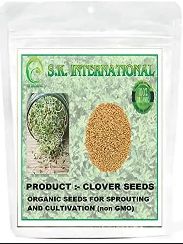SK Organic Combo Pack of (Clover Seeds 500 Gm + Radish Seeds 500 Gm) For Sprouting and Cultivation