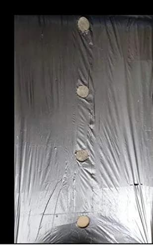 Siddhi Mulching Film With Hole, Mulching Paper, 20 Micron & 30 Micron, (3 Ft (0.9 Mtr) x 400 Mtr) BLACK and SILVER - Image 1