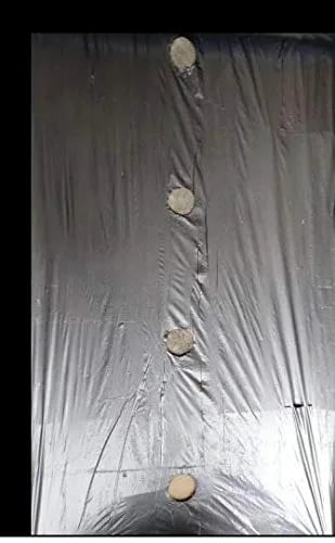 Siddhi Mulching Film With Hole, Mulching Paper, 20 Micron & 30 Micron, (3 Ft (0.9 Mtr) x 400 Mtr) BLACK and SILVER