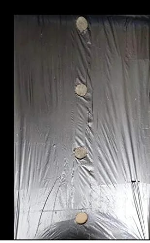 Siddhi Mulching Film With Hole, Mulching Paper, 20 Micron & 30 Micron, (3 Ft (0.9 Mtr) x 400 Mtr) BLACK and SILVER