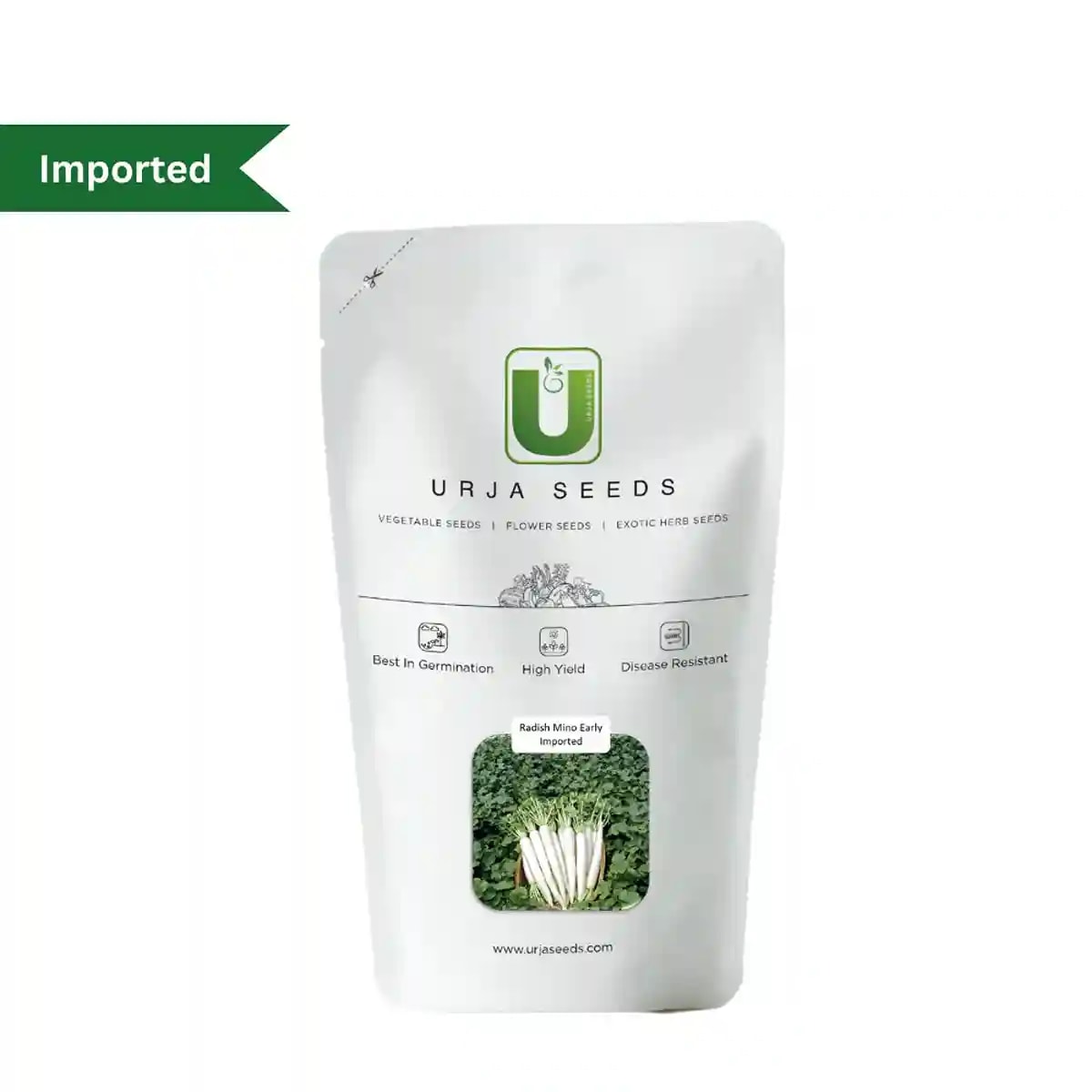 Urja Radish Mino Early Imported Seeds, High Yielding Non-Bolting Mid Season Variety