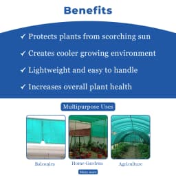 Anil Packaging Garden Shade Net 50% Shade , Sun Protected, UV Stabilized Material 4