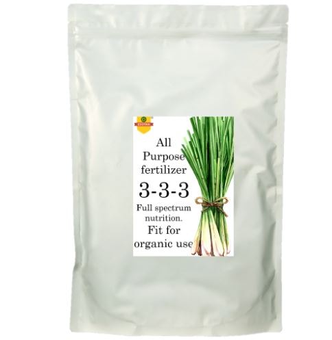 Ecotika All Purpose Fertilizer Blend 3-3-3 , Organic Fertilizer Full Spectrum Nutrition, Improves The Soil Structure