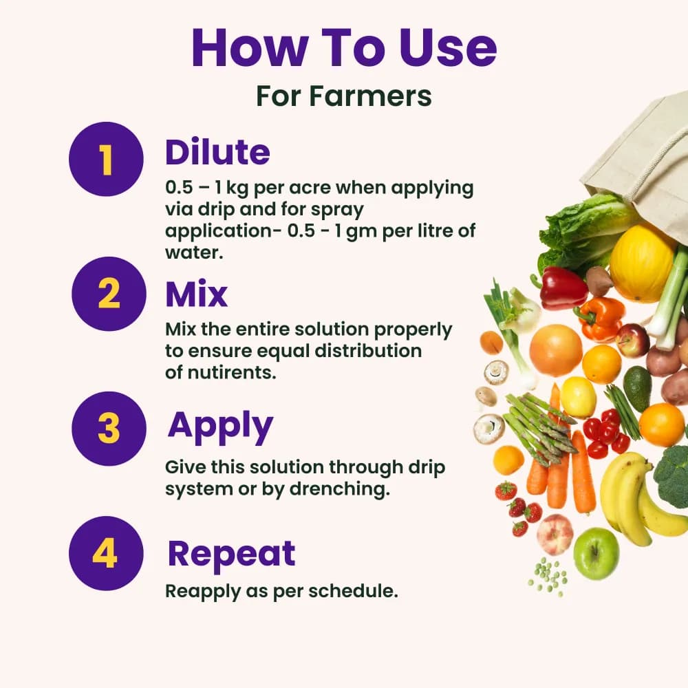 उत्कर्ष कैलोंग (कैल्शियम-Ca 9%, EDTA चेलेटेड उर्वरक) 100% पानी में घुलनशील पत्तियों पर छिड़काव करें। - Image 7