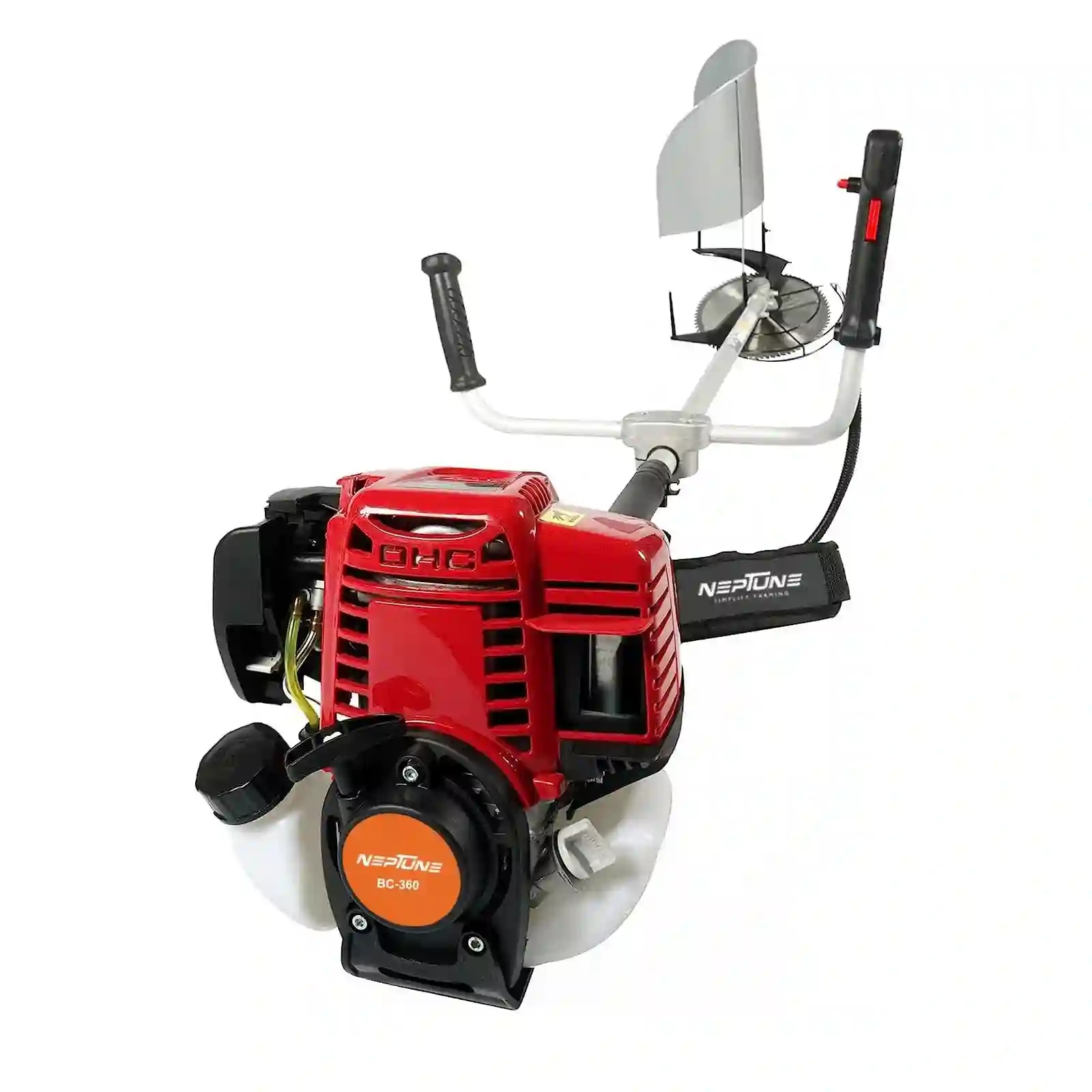 Neptune BC-360 Side Pack Brush Cutter, 35CC Advanced Technology 4 Stroke Petrol Engine, Heavy Duty Crop Cutter Machine