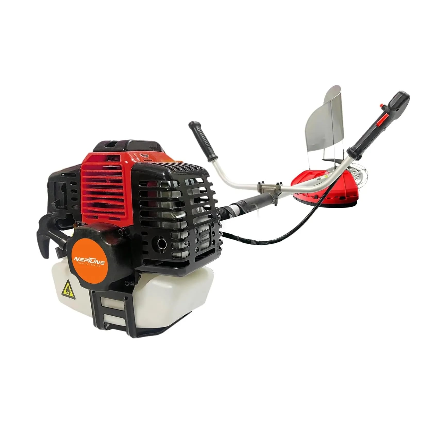 Neptune BC-520 Brush Cutter 2 Stroke 52CC Petrol Engine, Advanced Technology Grass Trimmer, Heavy Duty Crop Cutter, 40T, 2T, Tap And Go Blades