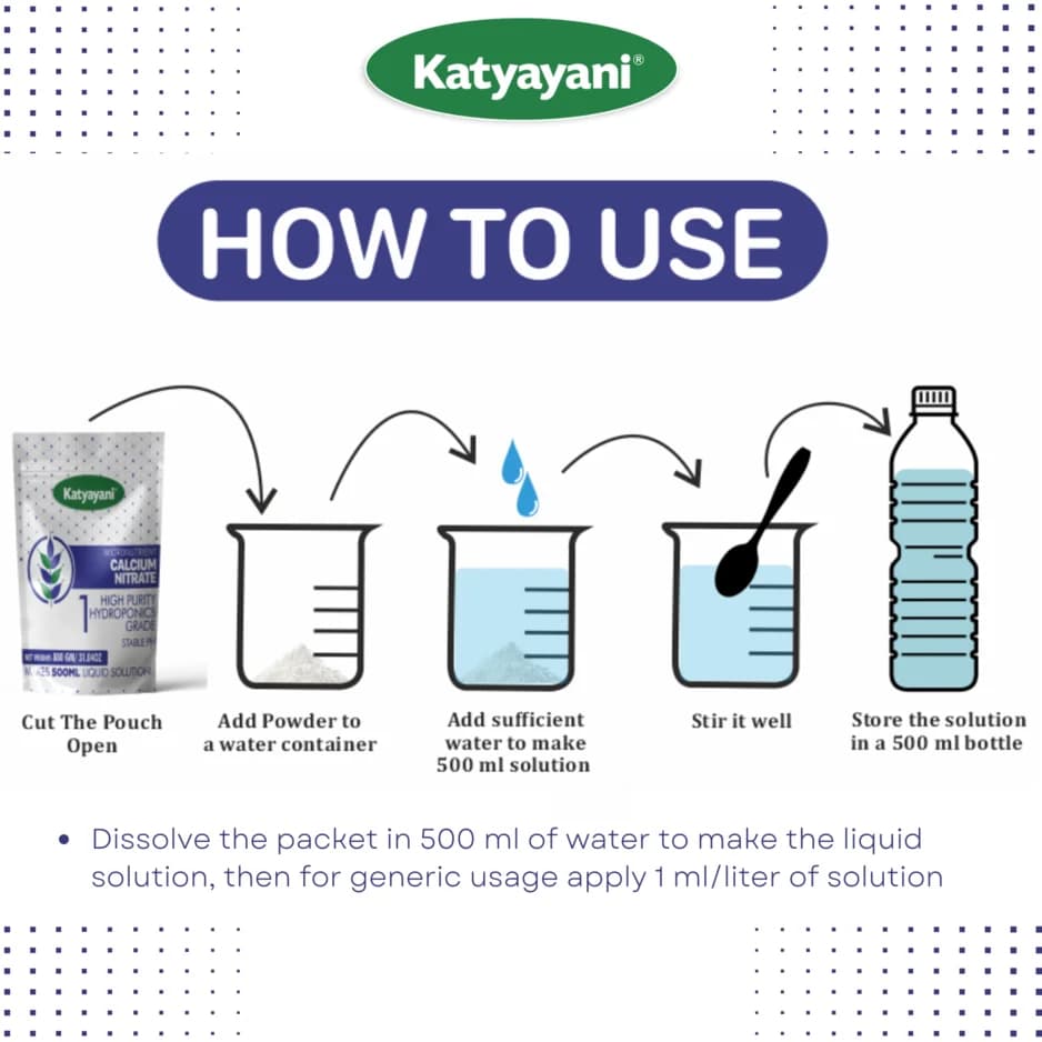 Katyayani Calcium Nitrate Hydroponic Fertilizer, Water-Soluble and Optimal Plant Growth - Image 6