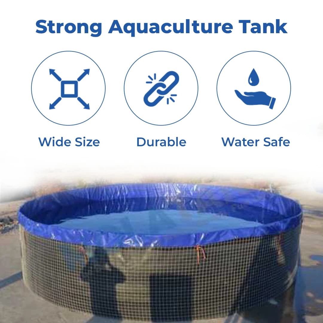 Z N Global Nation 1250 GSM Round PVC Coated Tarpaulin For Biofloc Fish Tank For Aqua Farming - Image 3