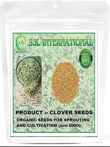 SK ORGANIC Combo Pack (Clover Seeds 500 Gm + Alfalfa Seeds 500 Gm) for Sprouting and Cultivation microgreens