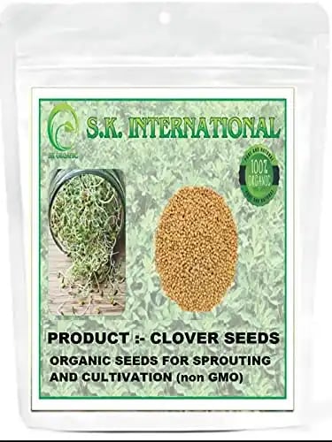 SK ORGANIC Combo Pack (Clover Seeds 500 Gm + Alfalfa Seeds 500 Gm) for Sprouting and Cultivation microgreens