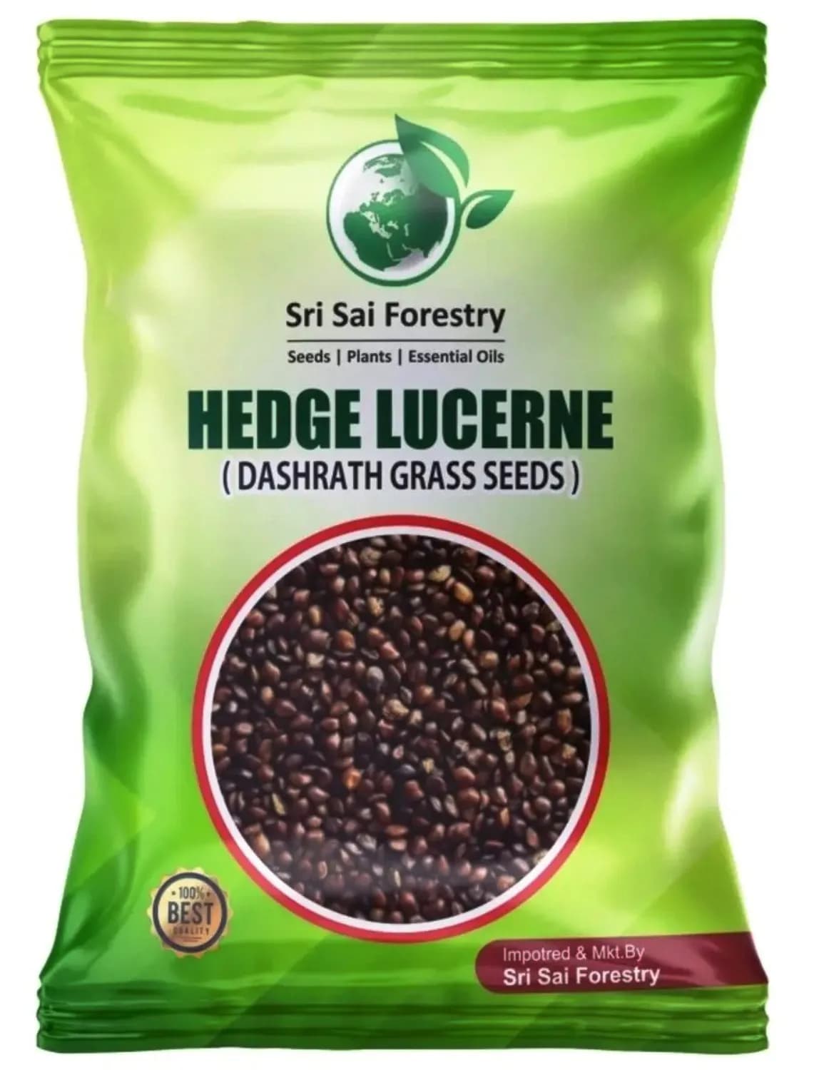 Sri Sai Forestry Hedge Lucerne Grass Seeds, Dashrath Grass Seed, Animal Fodder Seeds - Image 1