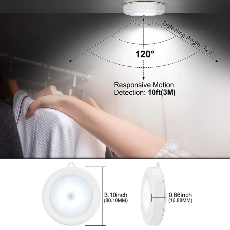 Round Shape 8 LED Motion Sensor Induction Led Light - Image 9