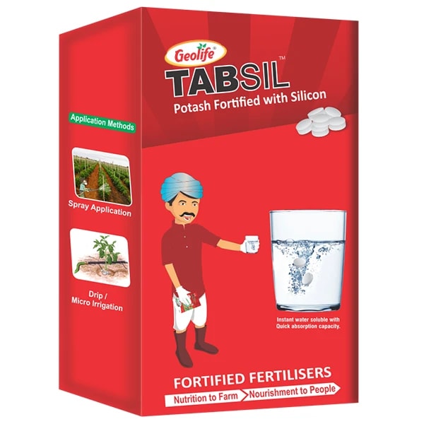 Geolife Tabsil Effervescent Orthosilicic Acid Tablets, Can Be Use With Any Pesticides Or Fungicide, Provide Immunity To Plant