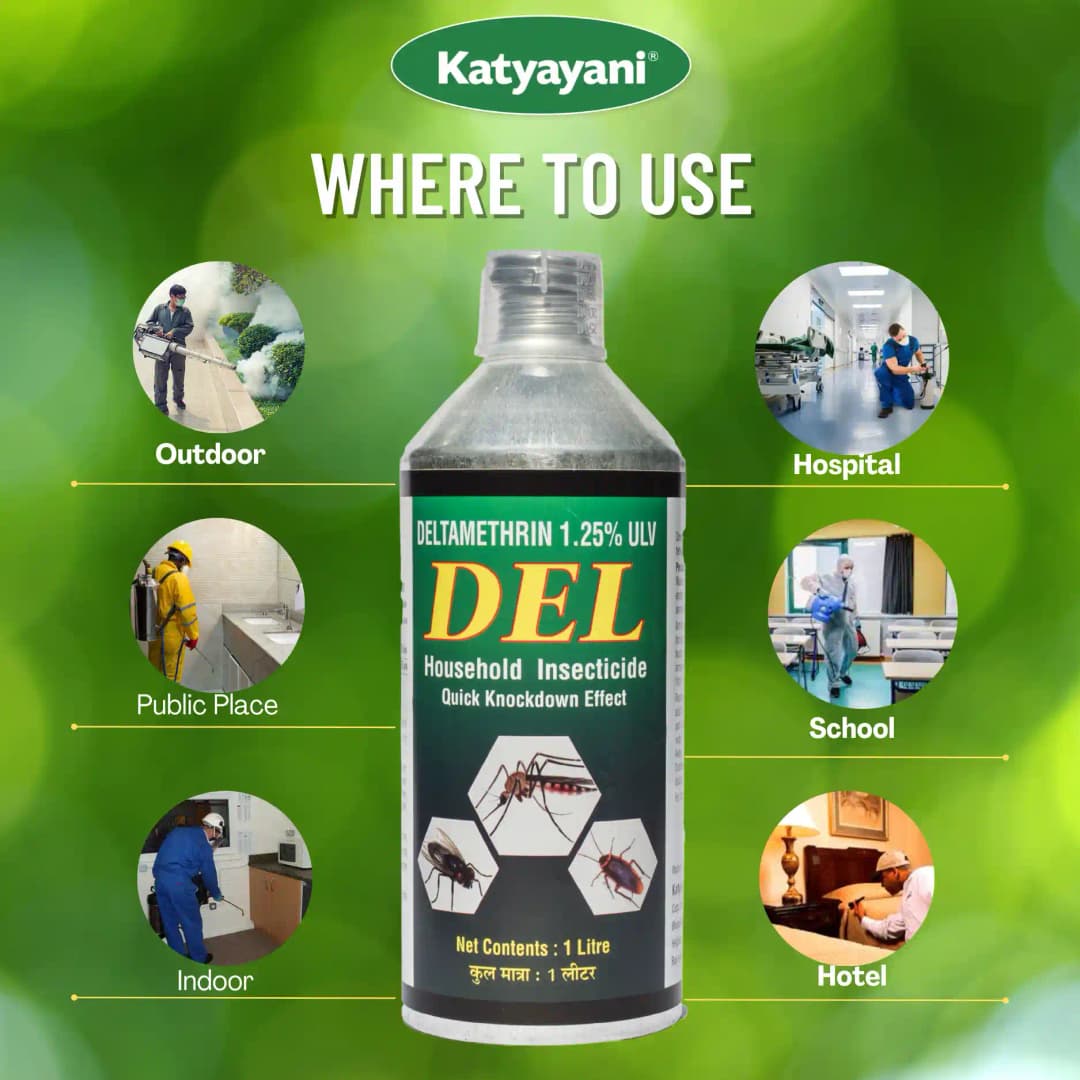 Katyayani Deltamethrin 1.25% ULV Quick Knockdown Household Insecticide, Used for the Control of Mosquitoes, Cockroaches, Bed Bugs, Flies, etc. - Image 5