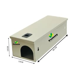 Pestezy Roda Box, Rodent Box Push Lock Rat Trap, Rodent Bait Station, Powder-Coated Mild Steel, Indoor And Outdoor Use 3