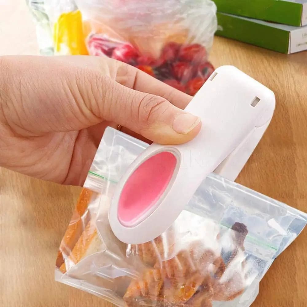 Mini Plastic Hand Sealing Machine, Hand Held Mini Heat Sealer For Plastic Bags Home Use - Mix Color - Image 2
