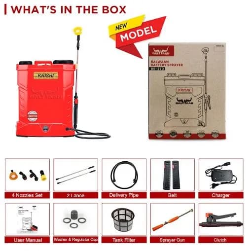Balwaan BS 22D Double Motor Battery Sprayer, 12 Volt X 12 Amp, Knapsack Sprayer, 20 Litre Tank Capacity, Made In India Spray Pump. - Image 3