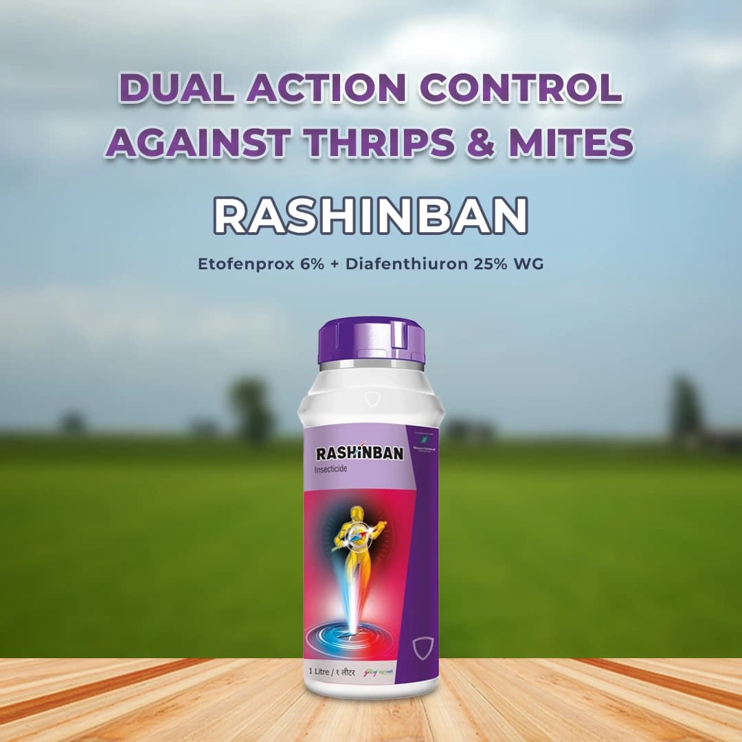 Godrej Rashinban Fluxametamide 3.8% + Pyridaben 9.5% SC Insecticide, Broad Spectrum, Targeting Sucking and Chewing Pests, Effective For Chilli - Image 2