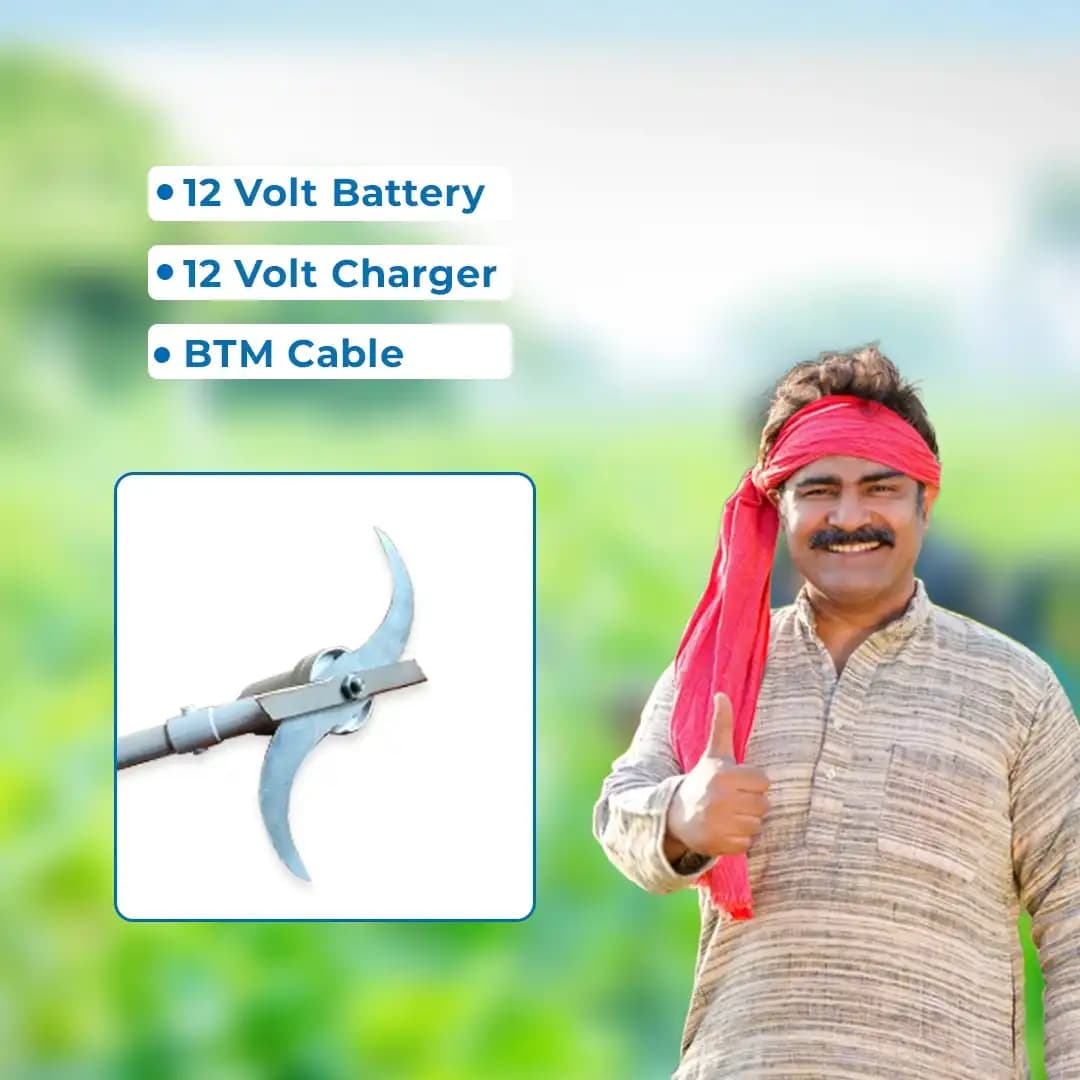 Portable Grass Cutter Trimmer Runs On 12 Volt DC Source, For Grass Cutting Light Weight And Easy To Use for Home Garden and Farm use - Image 4