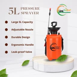 CropKraft Red Pressure Sprayer (5L Capacity), Ideal For Gardening, Spraying Pesticides, Insecticides, Or Water On Plants. 3