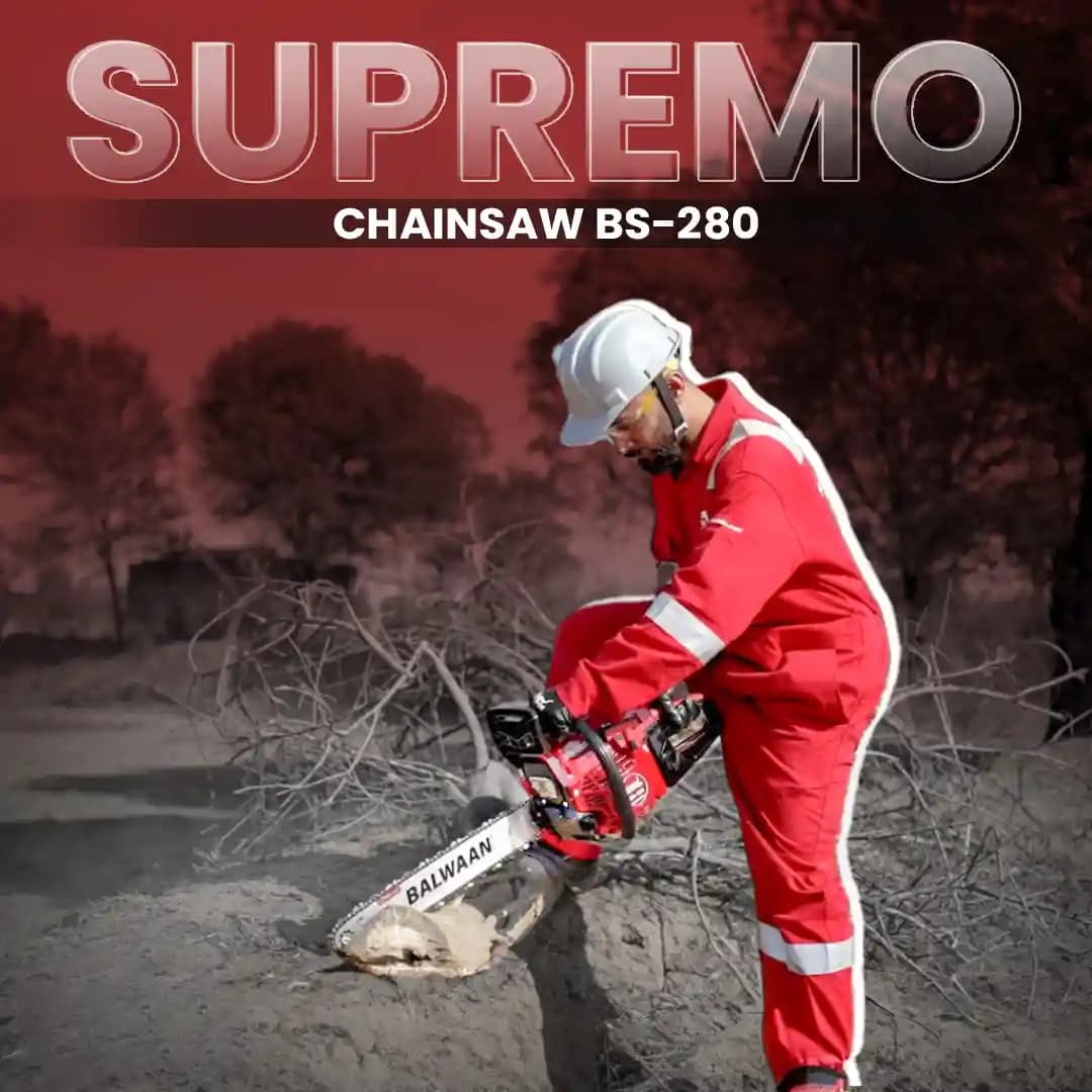Balwaan BS-280 Supremo Chainsaw, 62cc Engine, 2 Stroke Petrol Operated, 1 Year Warranty - Image 7