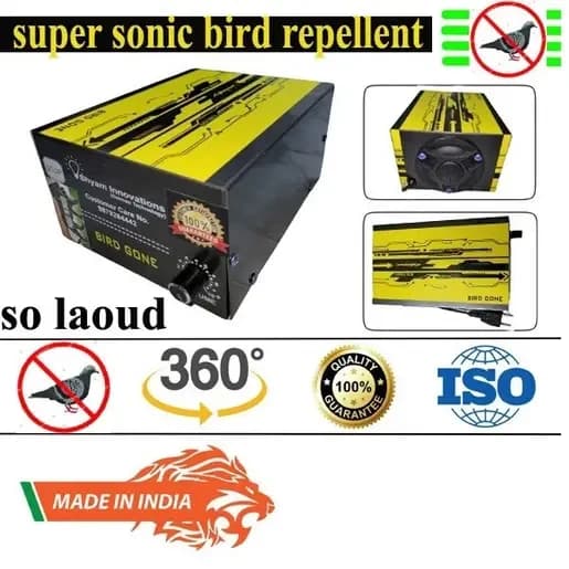 Shyam Ultrasonic Bird Repellent System, Loud Frequency Sound, Deterrent Device To Keep Birds Away (2200 Sq. Ft) - Image 3