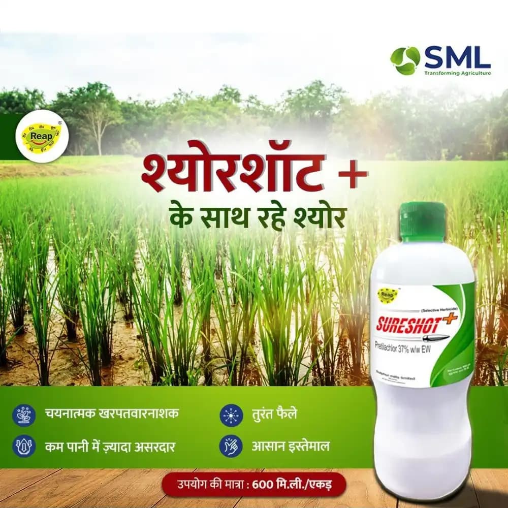 Sml Sureshot Pretilachlor 37% EW Herbicide, Effective For Grasses, Sedges And Weeds In Rice Fields - Image 2