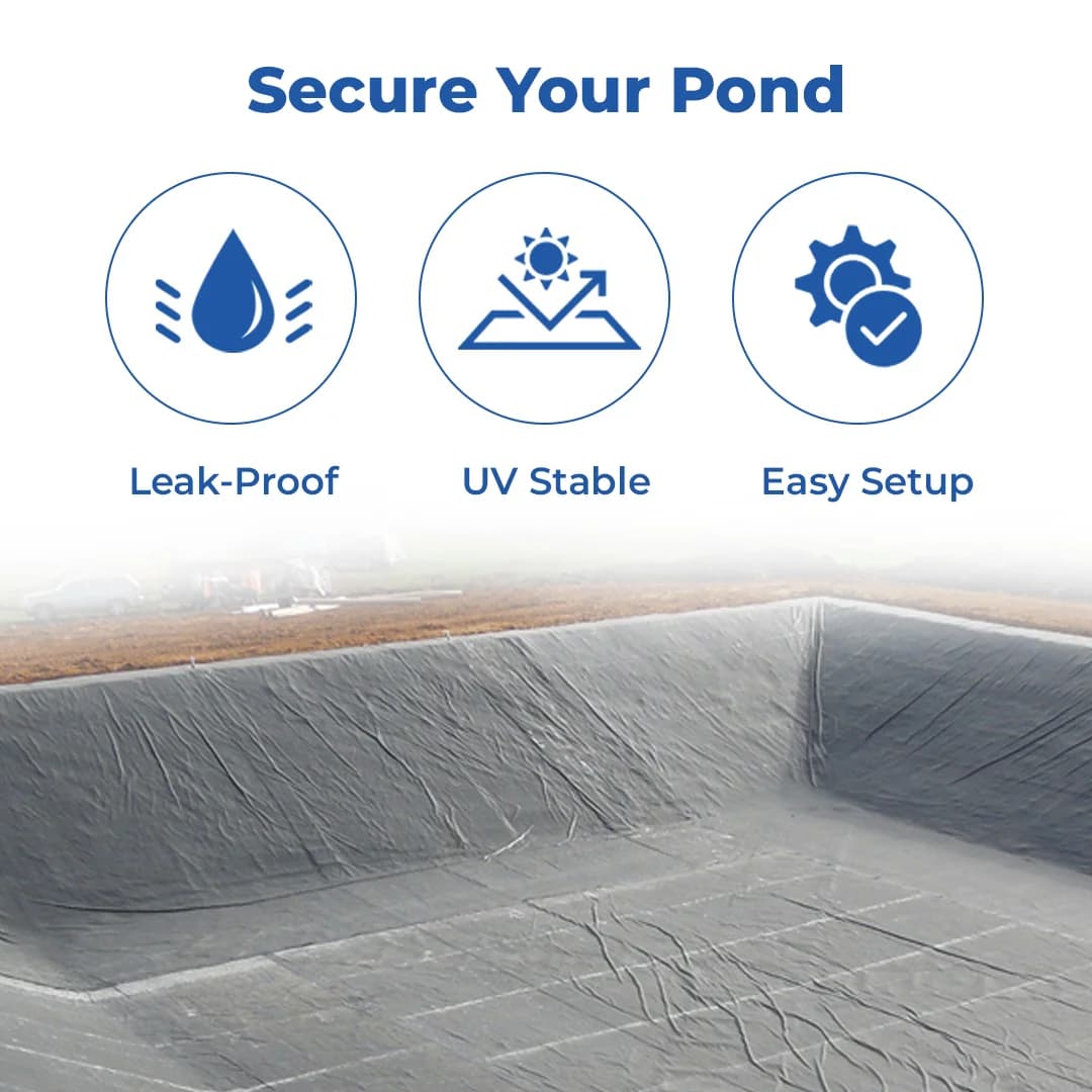 Customize Pond Liner Geomembrane, Size As per client requirement, Thickness 300, 400 Or 500 Micron. ISI Mark Product. - Image 3