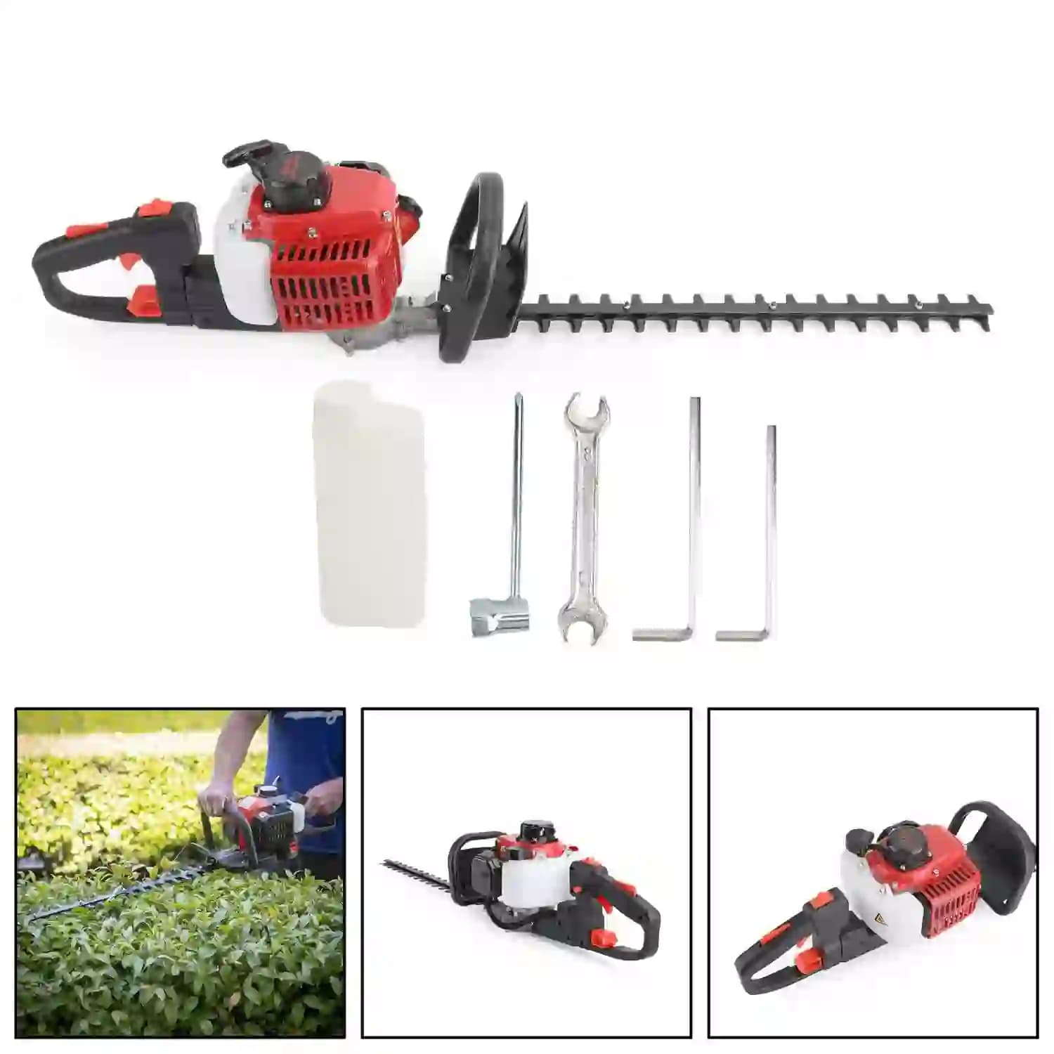 Neptune HT-600 Hedge Trimmer, Powerful 2 Stroke, 26CC Petrol Engine, 24 Dual Serrated Blade, 7500 RPM, 1 Cutting Diameter, Anti-Vibration System - Image 9
