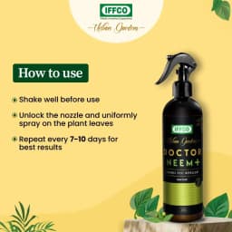 IFFCO Urban Garden Doctor Neem+ Organic Pest Repellent, Fight Against Sucking Pest, Triple Action Neem, Pongamia And Lemongrass Oil, Ready To Use 6