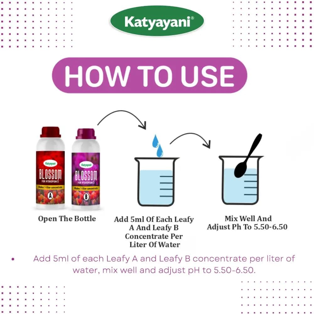 Katyayani BLOSSOM Hydroponic Nutrients For Tomatoes And Veggies, Across Different Growth Stages (A + B) - Image 7