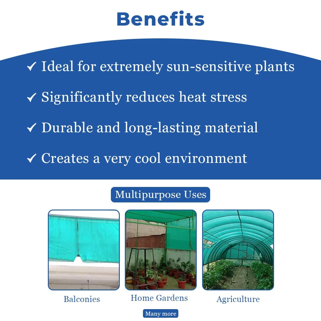 Anil Packaging Garden Shade Net 90% Shade, Sun Protected, UV Stabilized Material - Image 4