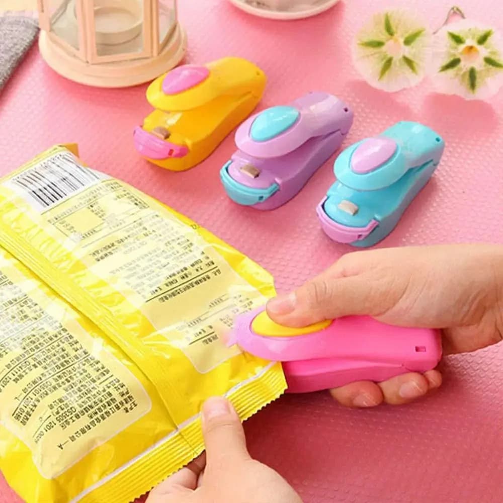 Mini Plastic Hand Sealing Machine, Hand Held Mini Heat Sealer For Plastic Bags Home Use - Mix Color - Image 13