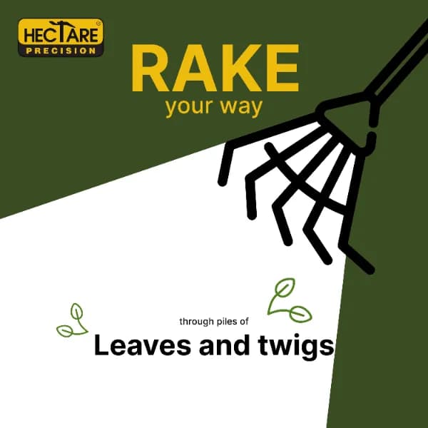 Hectare Precision 15 Tine Stainelss Steel Telescopic Metal Rake, 31 to 64 Inch Adjustable Expanding Handle Rake For Quick Clean Up of Lawn, Garden - Image 8