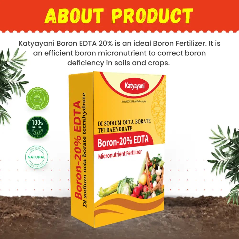 Katyayani Boron EDTA 20% Fertilizer, Premium Water Soluble Fertilizer, For Hydroponics and Soil - Image 3