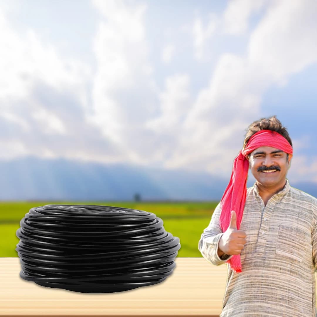 Siddhi Drip Irrigation Pipe 4mm (100 Meter Length) For Home Garden, Feeder Line Pipe. - Image 5