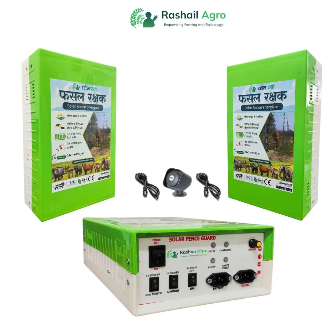 Rashail Solar Zatka Machine Combo Kit 12KV, Farm Fence Solution For Up To 30 Acres (Zatka Machine + Solar Panel + Battery + Insulators Included) - Image 3