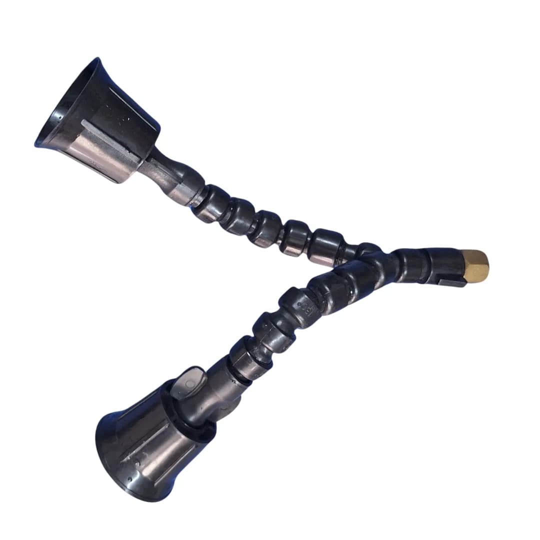 Radhe 2 Head Adjustable Nozzle With Brass Connector For Battery Sprayer, Offers Two Nozzles For Broader Coverage.