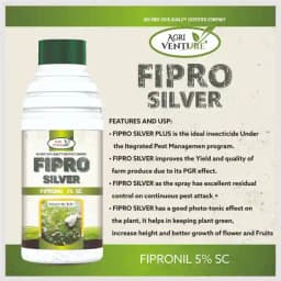 Agriventure FIPRO Silver Fipronil 5% SC Insecticide, Compatible with Insecticide and Fungicide 5