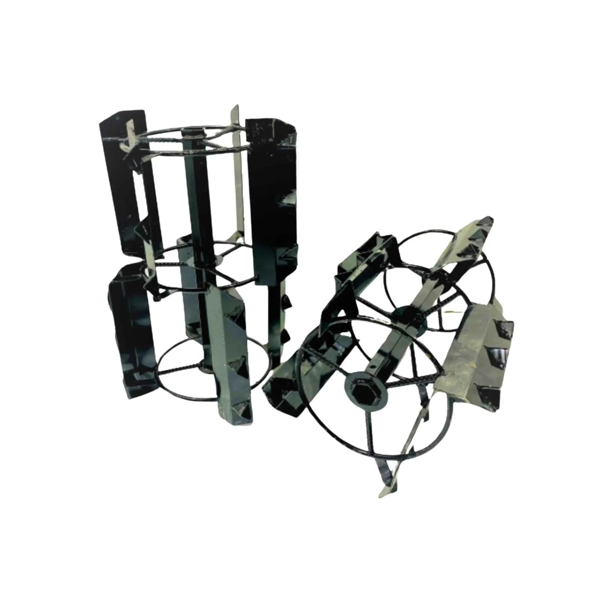 Farmq FQ-TA-PWD Paddy Cage Wheel 19 Inch Tiller Attachment, High-Quality Mild Steel (2 Pcs) - Image 1