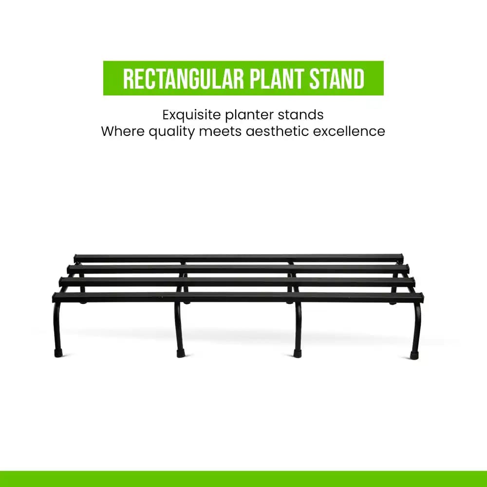 IFFCO Urban Garden 24 Inch Rectangular Metal Planter Stand, Galvanized Iron Stand For Indoor, Outdoor Plants And Pots - Image 6
