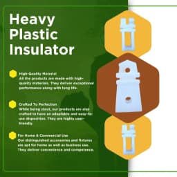 Radhe 2 Inch Heavy Plastic Insulator, Used For Solar Zhatka Machine Fencing With Clutch Wire 5