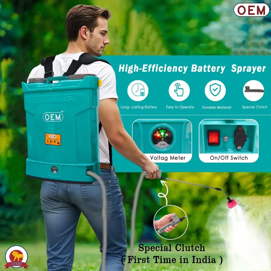 OEM Special Clutch Battery Operated Knapsack Sprayer 12V x 14A (18 L Capacity), Durable Copper Motor, Latest Technology Agriculture Sprayer - Image 4
