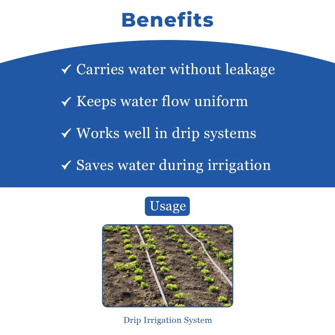 Siddhi Drip Irrigation Pipe 4mm (100 Meter Length) For Home Garden, Feeder Line Pipe. - Image 4