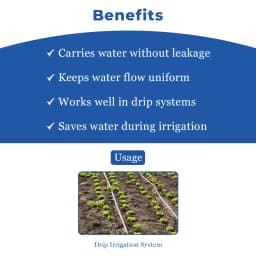 Siddhi Drip Irrigation Pipe 4mm (100 Meter Length) For Home Garden, Feeder Line Pipe. 4