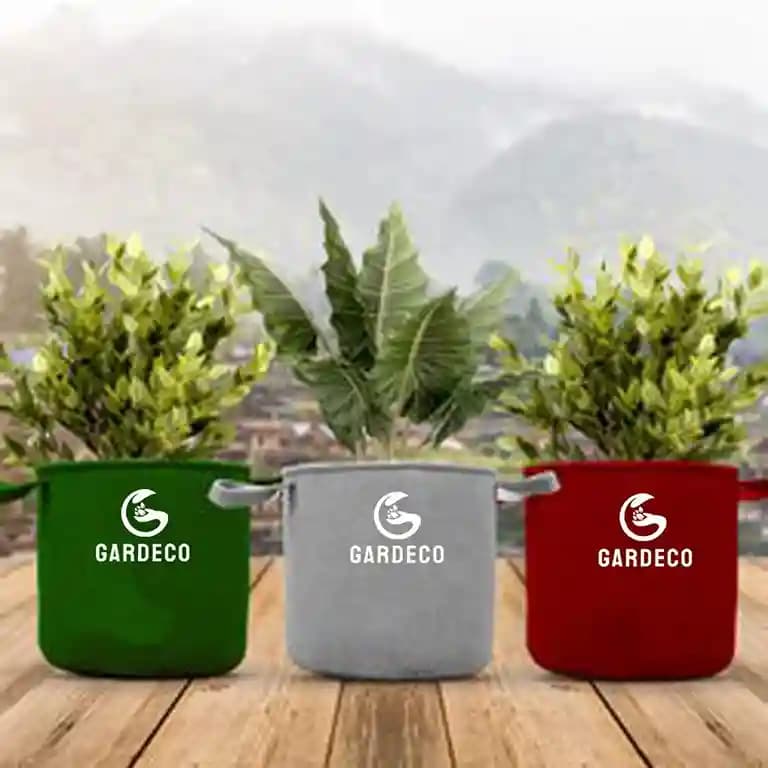 GARDECO Eco Friendly Geo Fabric Non Woven 400 GSM Breathable Multicolor Grow Bags for Terrace Gardening - Image 3